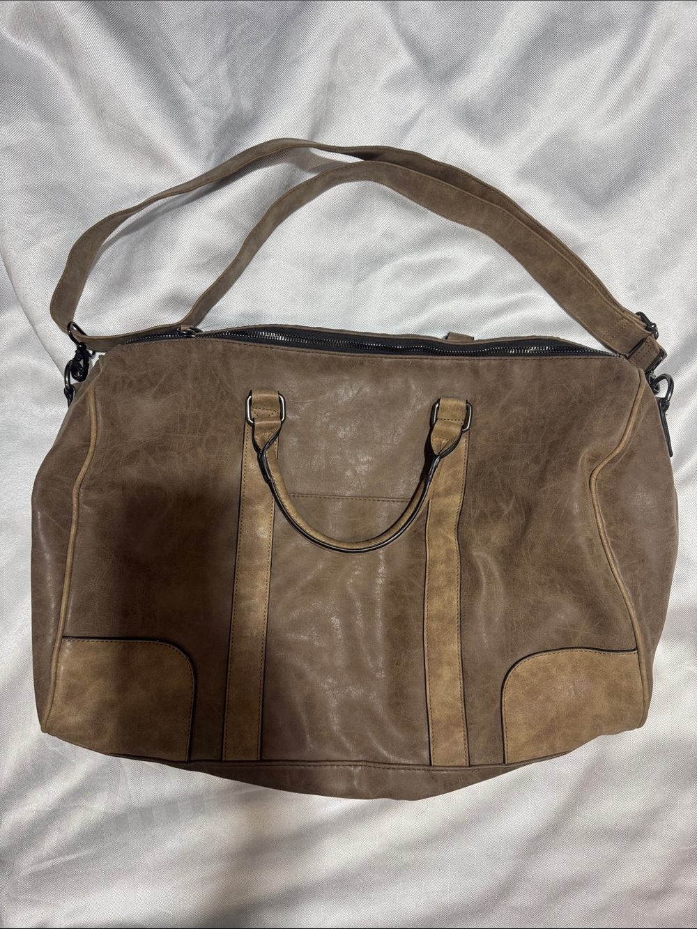 Women's Brown Travel Duffle Bag - Versatile Weekender